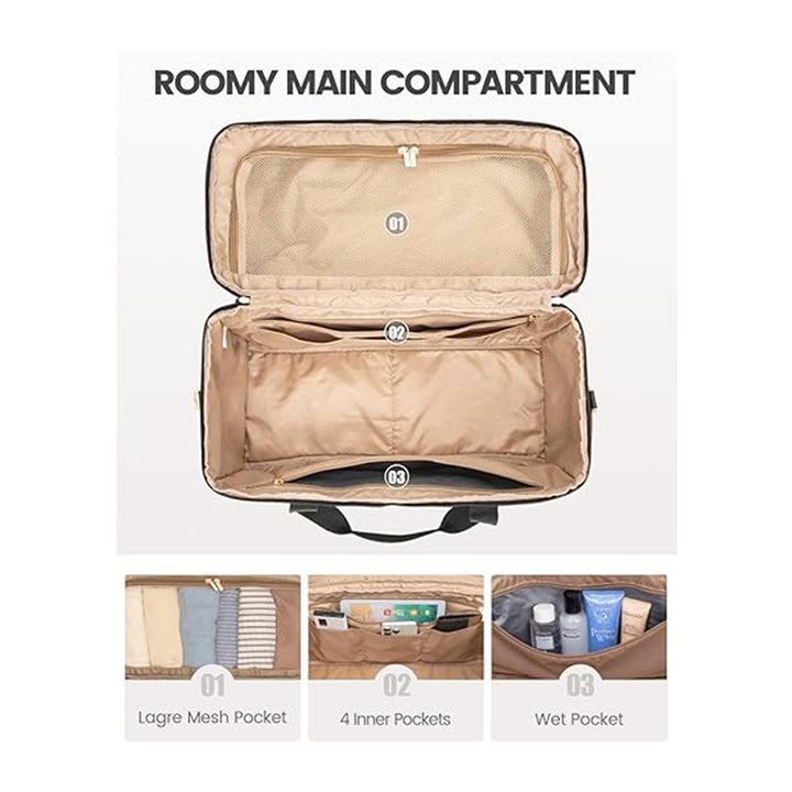 Elegant cosmetic storage bag with removable organizer Bowlift