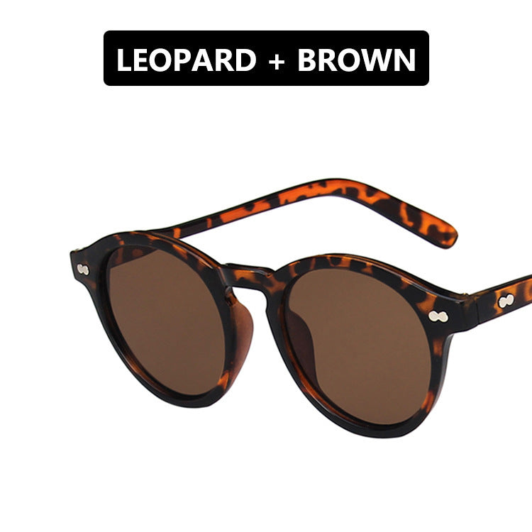 Ladies extravagant round sunglasses with lightweight frame structure and polarized lenses Bowlift