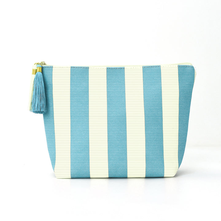 Cosmetic bag with sophisticated stripe pattern Bowlift