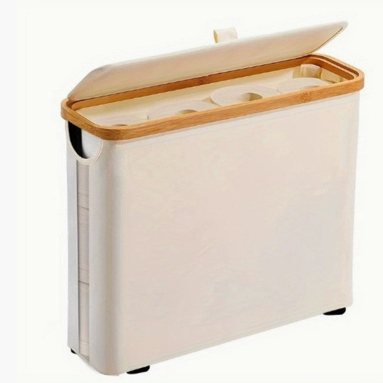 Multifunctional laundry storage box with bamboo lid Bowlift