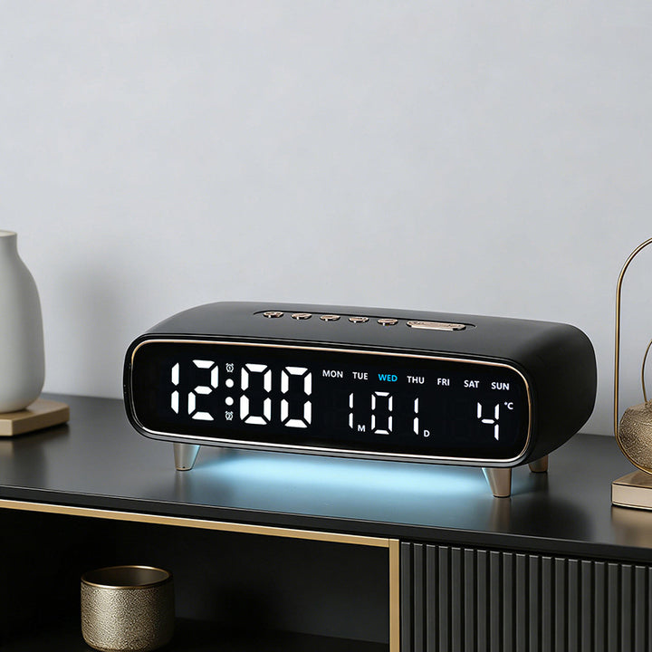Digital alarm clock with multifunctional temperature and date display Bowlift