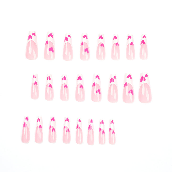 Artful Stiletto Nails with Hearts Design Bowlift