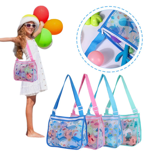 Mesh Beach Bag with Practical Zipper Bowlift