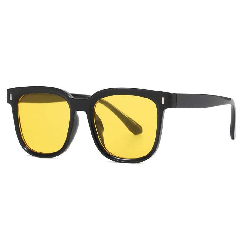 Women Fashionable Square Sunglasses with Transparent Frame Bowlift