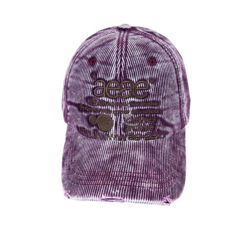 Women's Distressed Corduroy Baseball Cap Bowlift