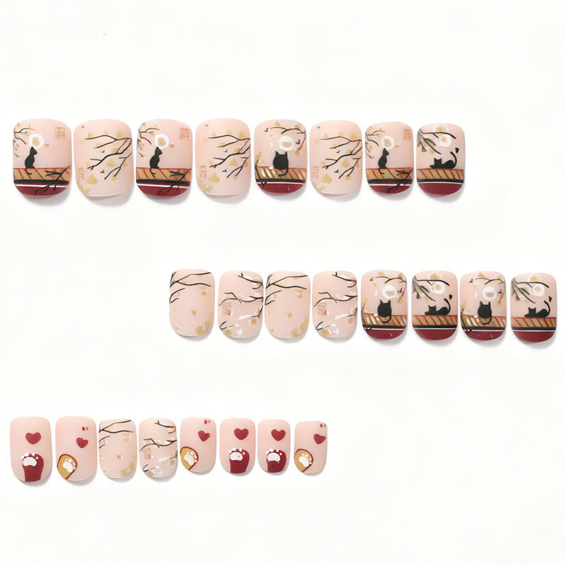 Artistic Cat Nail Set Bowlift