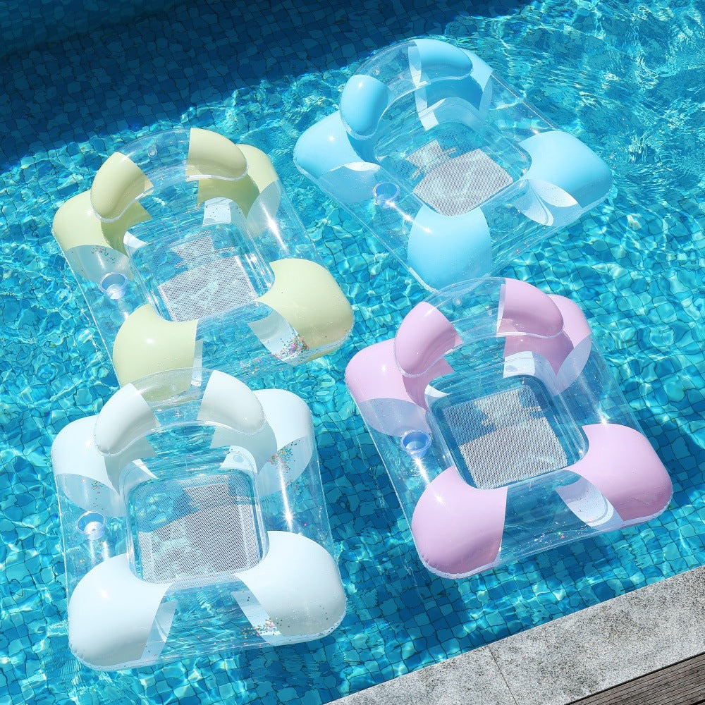 Inflatable Pool Lounger with Canopy Bowlift