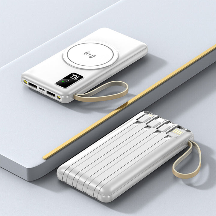 Wireless power bank with integrated charging station Bowlift
