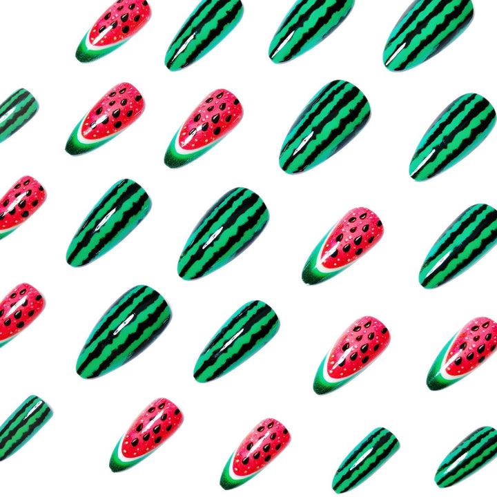 Watermelon-Inspired Nail Art Bowlift