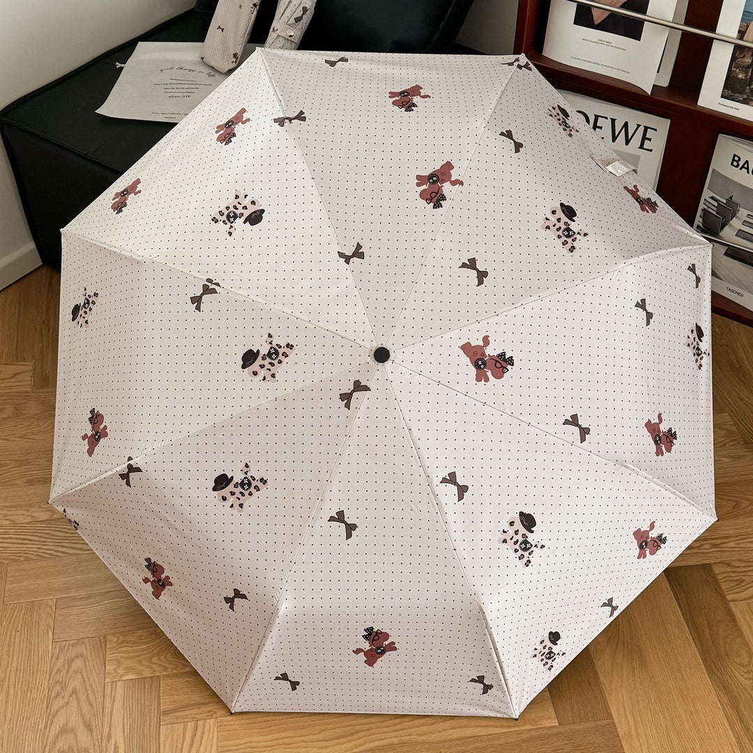 Ladies collapsible umbrella with playful design Bowlift