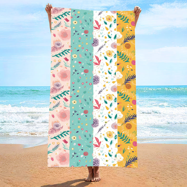 Ladies beach towel with maritime stripe pattern Bowlift