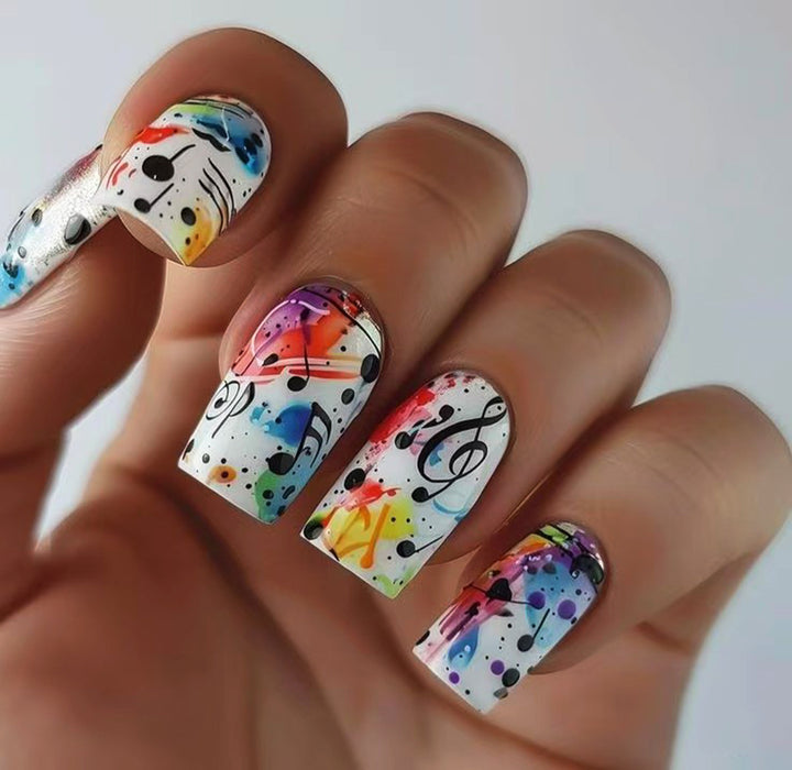 Creative Art Nails with Musical Design Bowlift