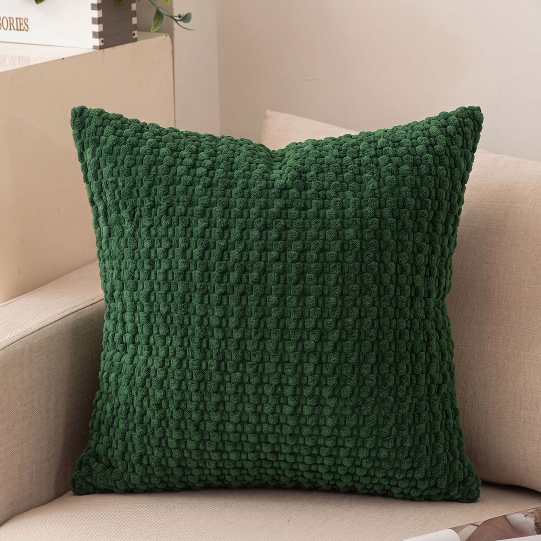 Decorative Plush Chunky Waffle Texture Throw Pillow Cover Bowlift
