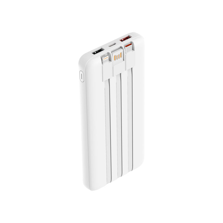 Portable power bank with integrated cable management and multifunctional charging port Bowlift