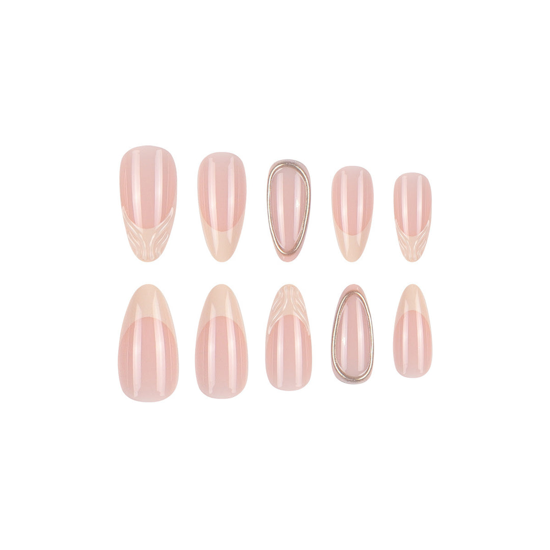 Elegant Stiletto Press-On Nail Set Bowlift