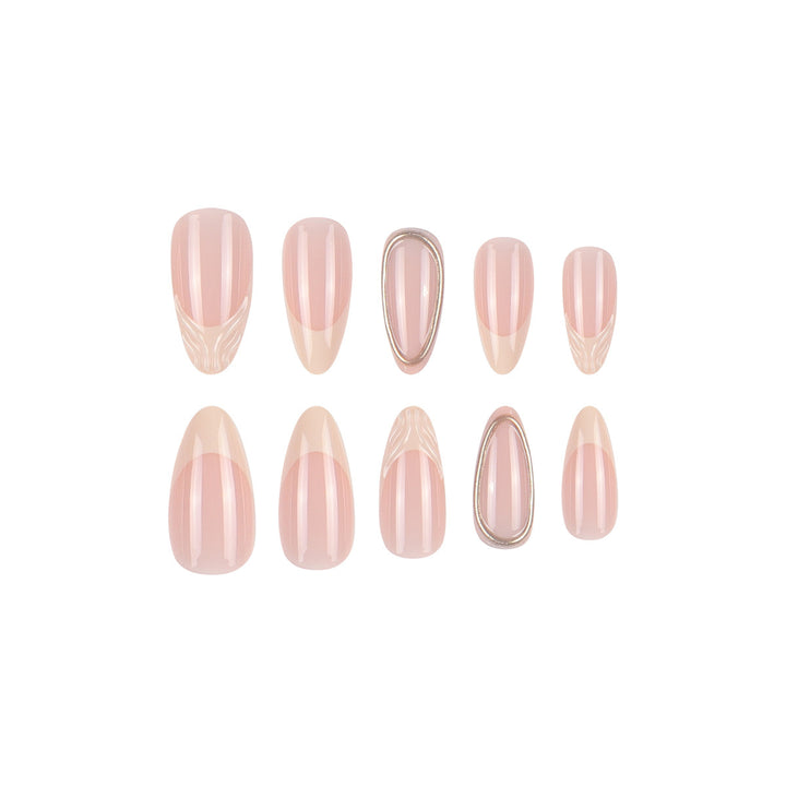 Elegant Stiletto Press-On Nail Set Bowlift