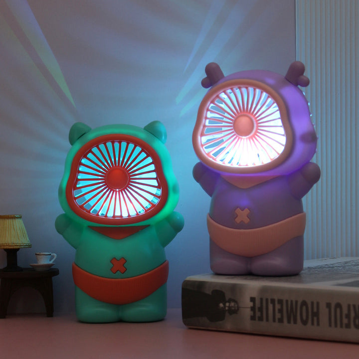 Unisex Portable Mini Fan in playful Bear Design Bowlift