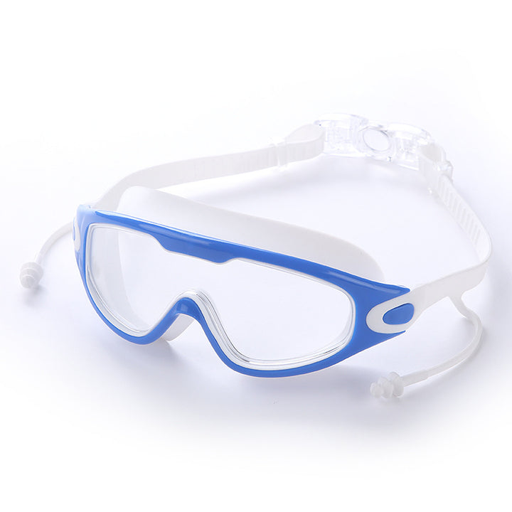 Swim mask with large field of vision and comfortable silicone padding Bowlift