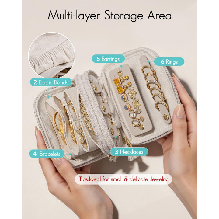Jewelry organizer with multifunctional compartments Bowlift