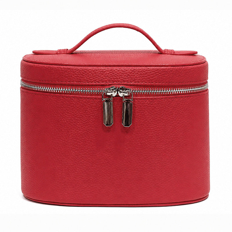 Cosmetic storage bag with elegant design and sturdy carrying handle Bowlift