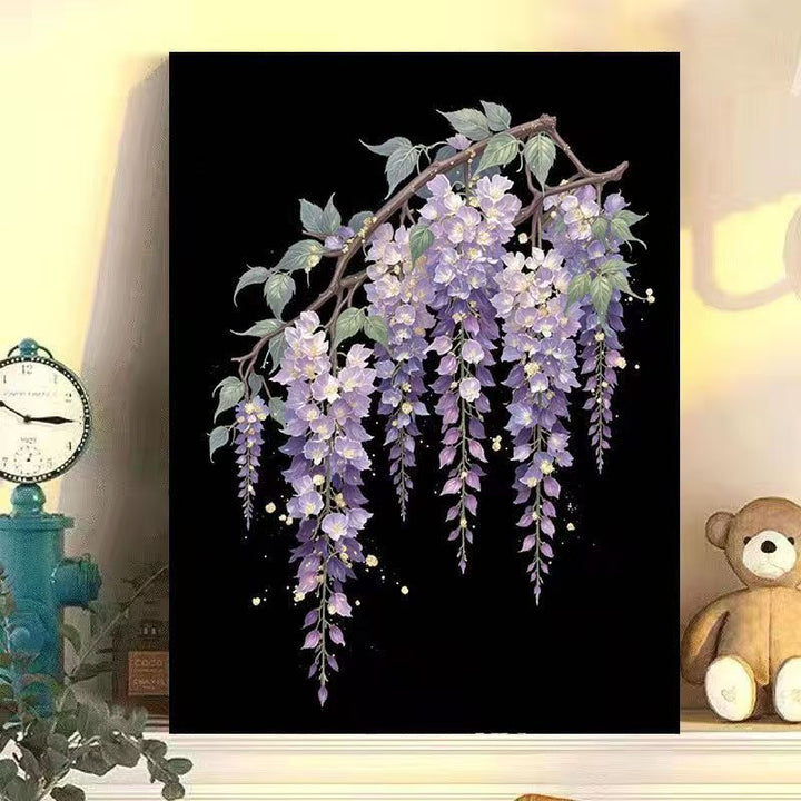 Wisteria Floral Canvas Art Bowlift