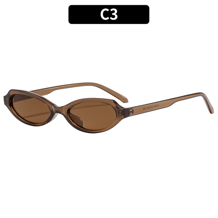 Sleek Oval Frame Sunglasses