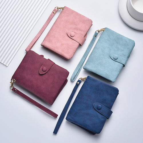Compact Faux Leather Clutch Wallet Bowlift