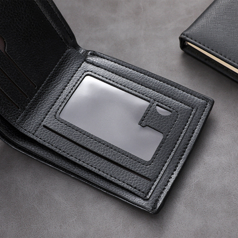 Textured Bi-Fold Wallet Bowlift