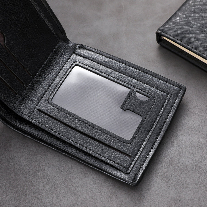 Textured Bi-Fold Wallet Bowlift