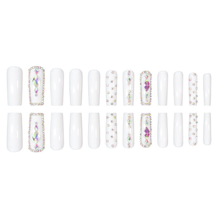Glamorous Rhinestone-Adorned Stiletto Press-On Nails Bowlift