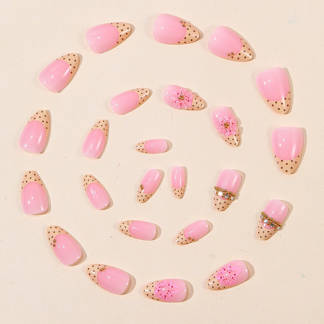 Floral Accent Gel Nail Art Bowlift