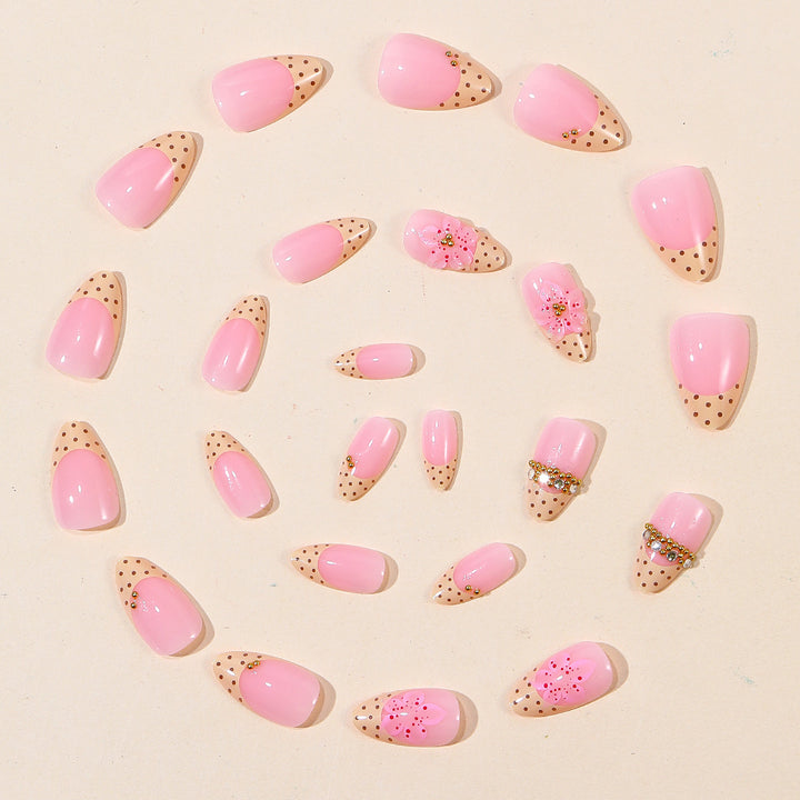Floral Accent Gel Nail Art Bowlift
