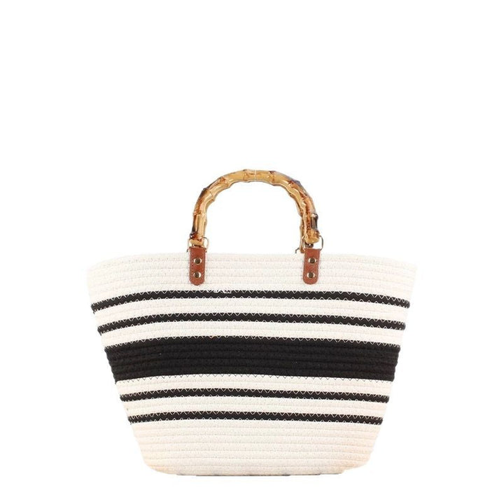 Large beach bag with bamboo handles Bowlift