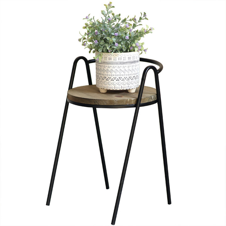 More modern stool with wooden seat Bowlift