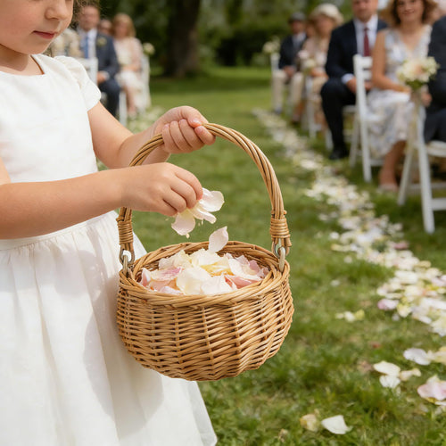 Handcrafted basket made of natural wicker Bowlift