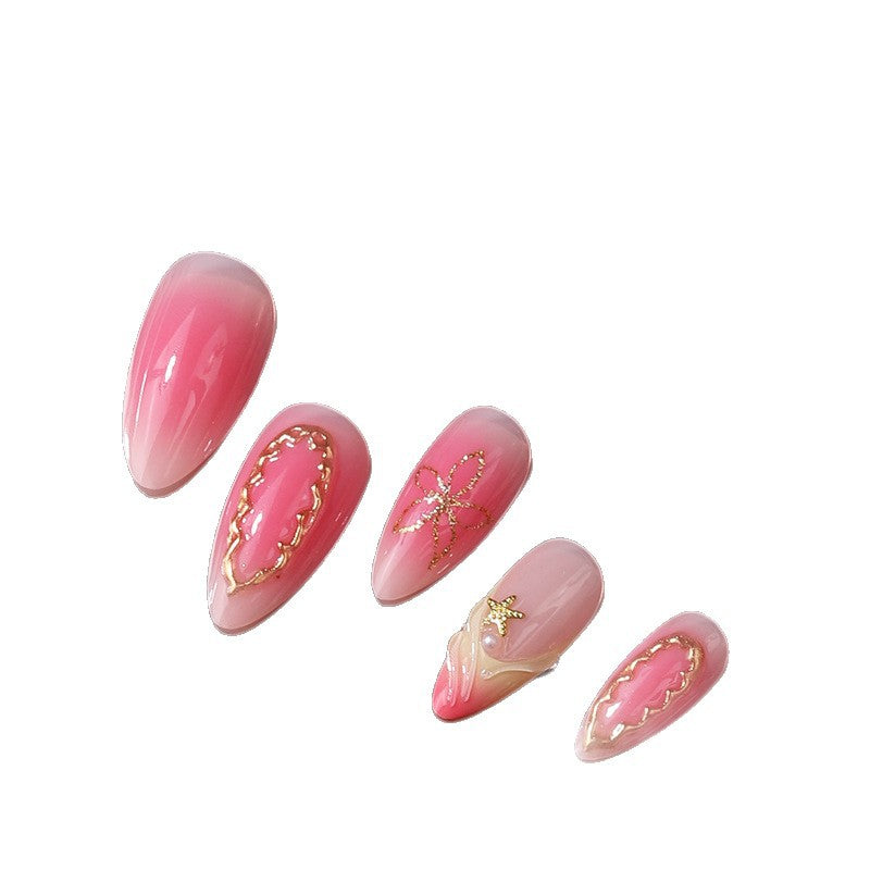 Elegant Abstract Press-On Nail Set Bowlift