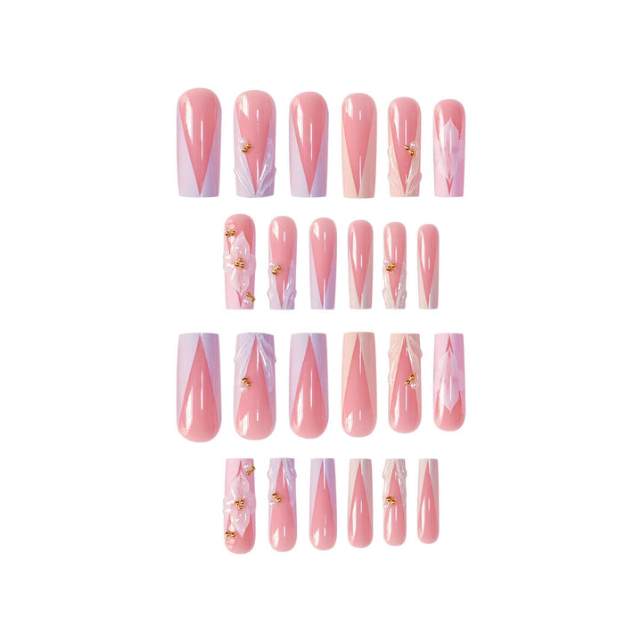 Floral Design Press-On Nails Bowlift