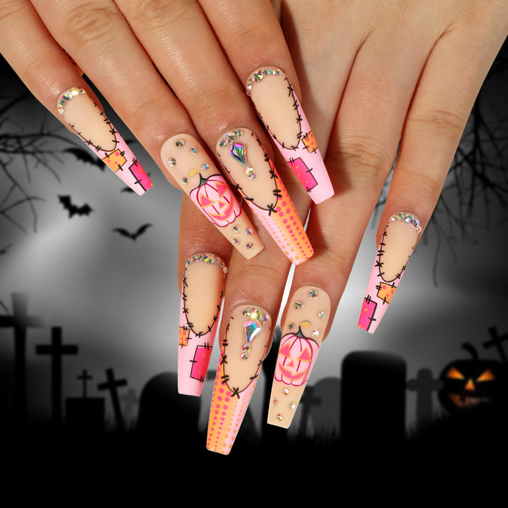 Artificial Nail Art with Halloween Design Bowlift