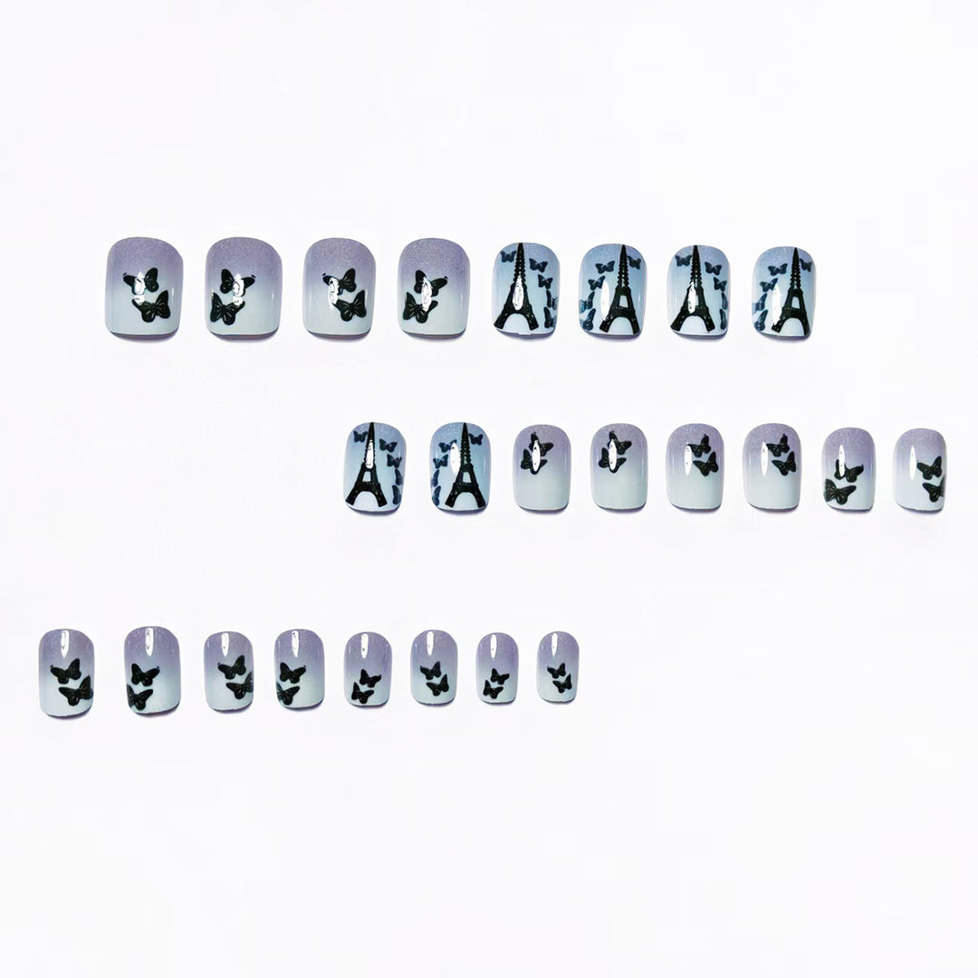 Artistic Parisian Butterfly Nail Art Bowlift