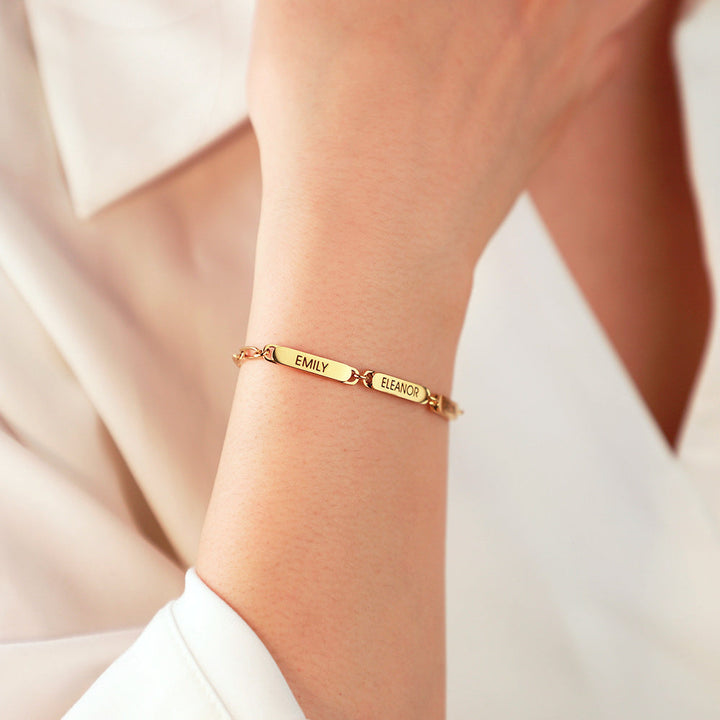BowLift | Personalized Family Names Paperclip Bracelet