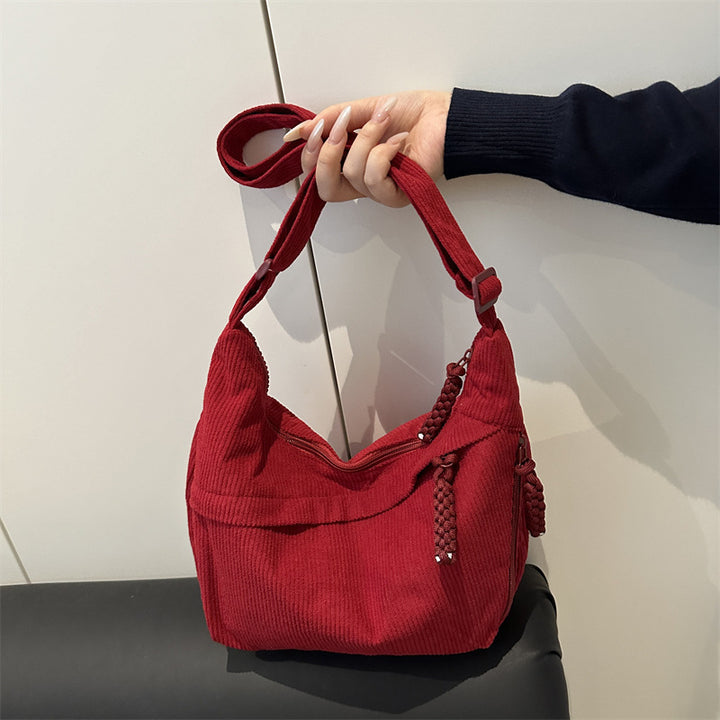 Eco-Friendly Ribbed Crossbody Bag Bowlift