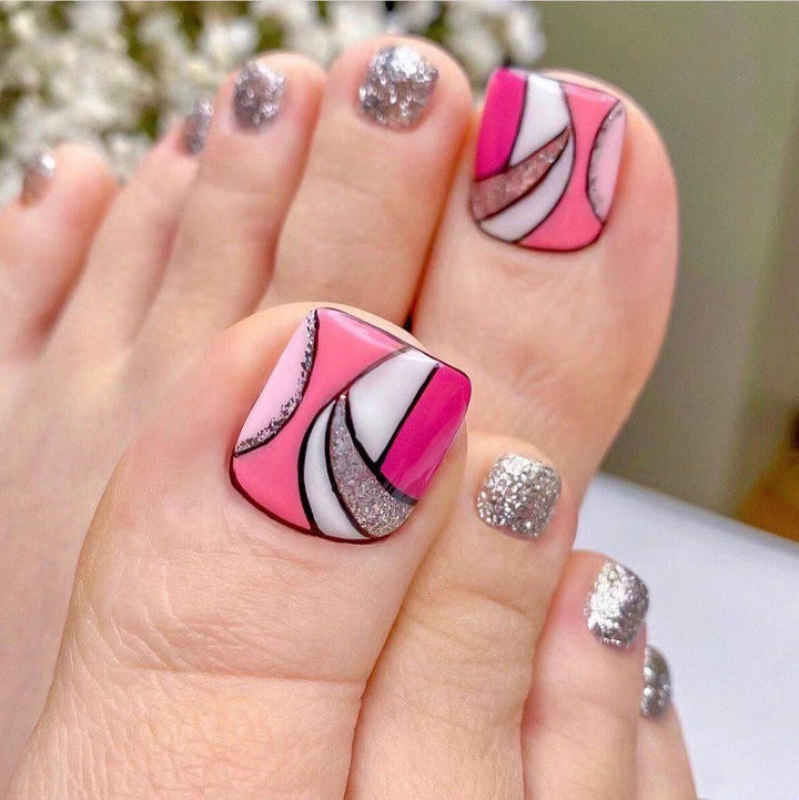 Artistic Toenail Design with Divine Butterfly Design Bowlift