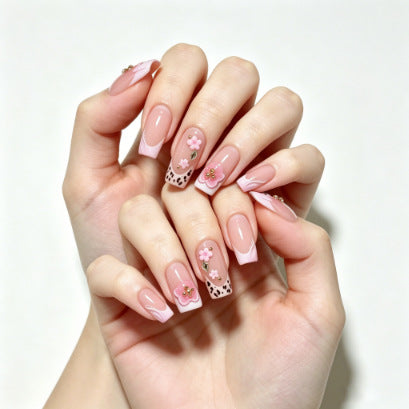 Floral Decorative Press-On Nail Tips Bowlift