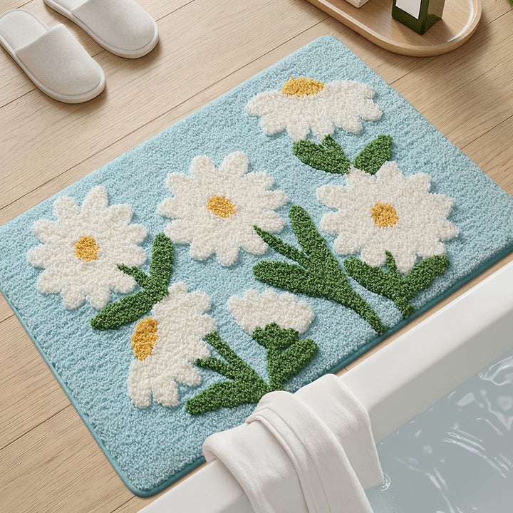 Vintage Floral Bath Mat Bowlift