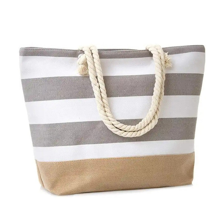 Beach bag with maritime stripes and sturdy rope handles Bowlift
