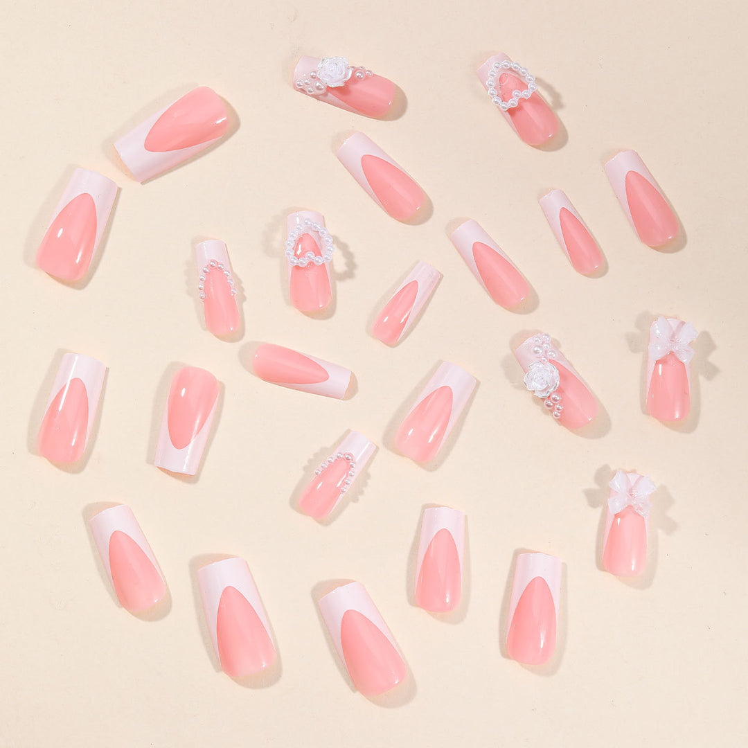 Exquisite 3D Floral and Gem-Embellished Nail Art Extensions Bowlift