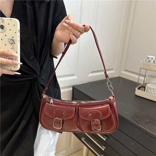Stylish Dual Pocket Shoulder Bag Bowlift