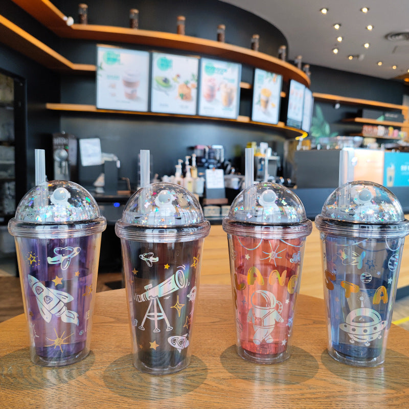 Ladies personalized drinking cups with child-friendly astronaut design Bowlift
