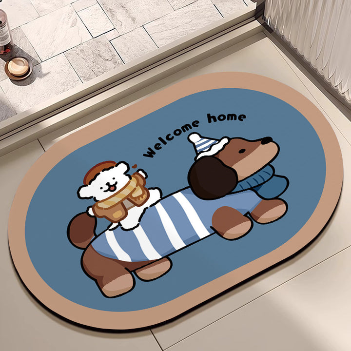 Plush Cartoon-Themed Area Mat
