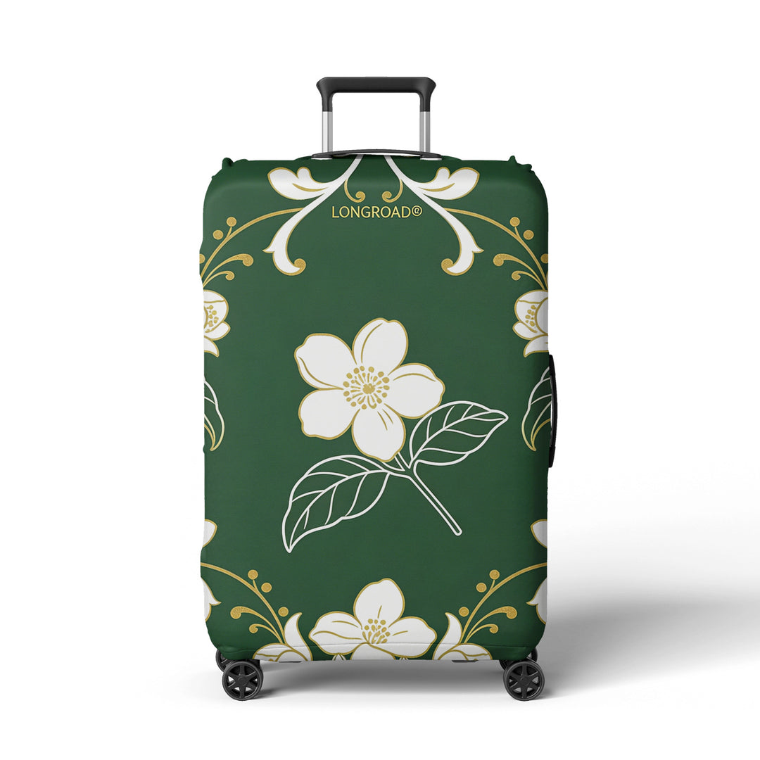 Women’s suitcase cover with floral lavender pattern Bowlift